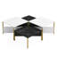 Ensemble de 4 tables basses gigognes modernes Mid-Century, table de salon carrée-1354482