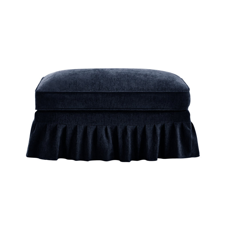 Chenille bleu avec des volants détachables, un coussin décoratif conforme au corps confortable, en forme de pétale, plusieurs configurations pour les jupes amovibles de petit espace, deux styles, un confort en mousse haute densité,