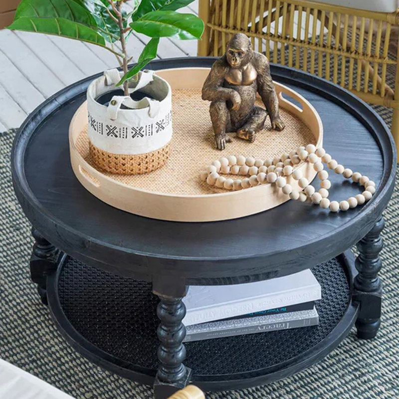 Table basse simple American Retro, Noir