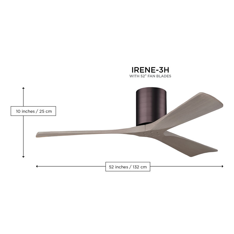Irene Ceiling Fan, Matte Black, Matte Black, 60"