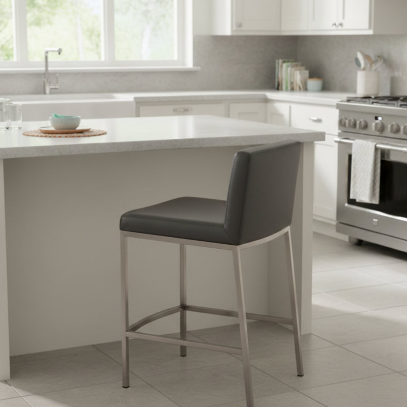 Tabouret Aelta 26 po, Gris