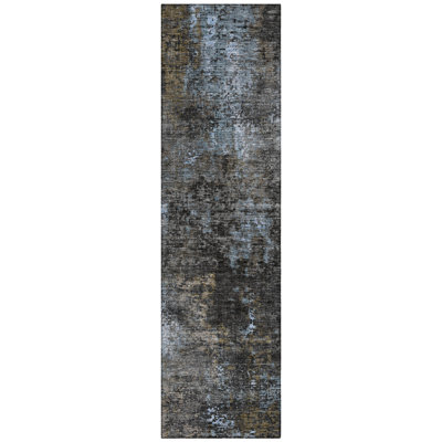 Zania Washable Abstract Indoor / Outdoor Rug