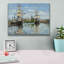 «Pirtleville Ships Riding on the Serine at Roue» par Claude Monet - reproduction d'art sur toile tendue-87903268
