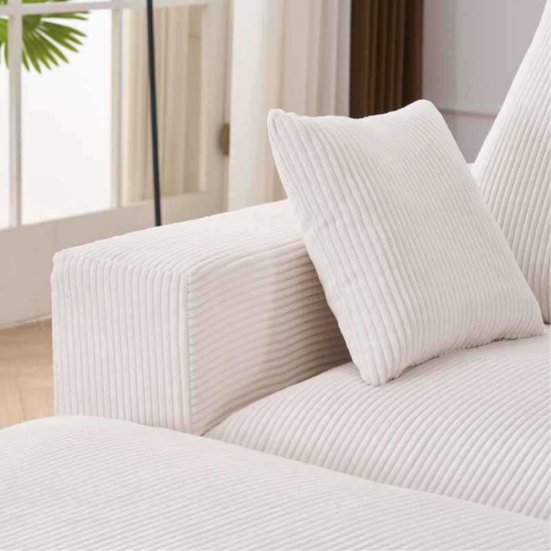 Canapé modulaire Boneless, Beige / Blanc