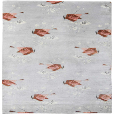 One-of-a-Kind Rectangle 4'1" X 4'3" Area Rug