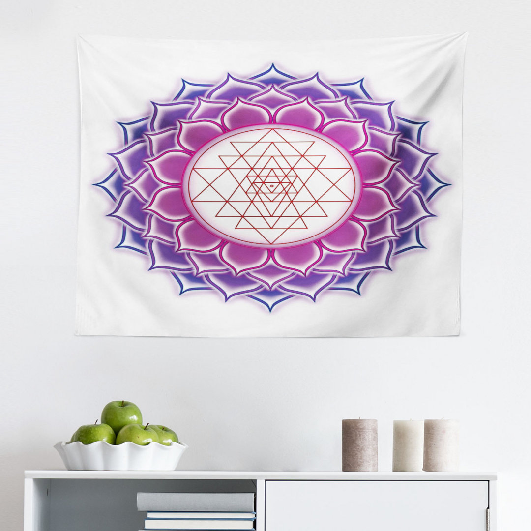 Wandbehang Geometrie Yantra Mandala Dreieck Yoga