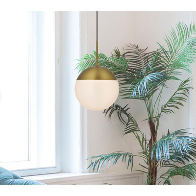 Yearby 1-Light Dimmable Globe Single Pendant