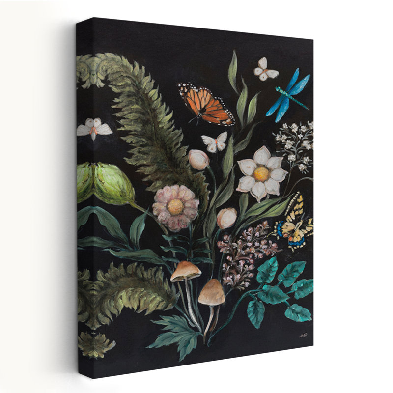 Bohème et éclectique gothique botanique II, H 48 po x l 32 po