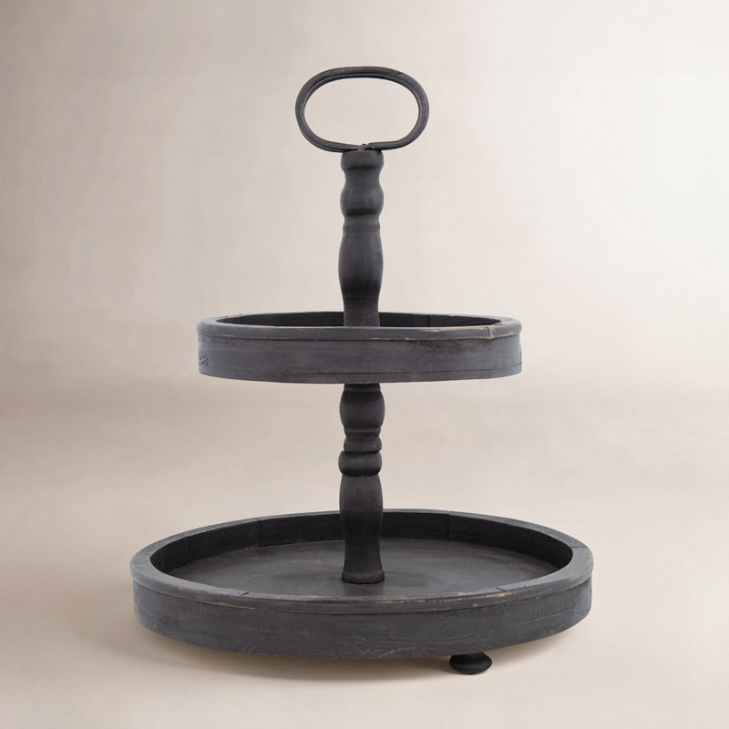 Adrianna Solid Wood Tray, Black