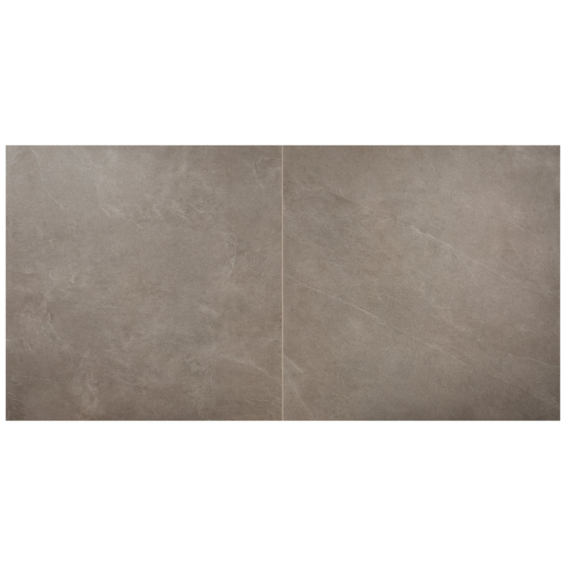 47,24 po X 47,24 po Carreau de plancher et de mur en porcelaine mat (30,98 pieds carrés / caisse), Brun caramel