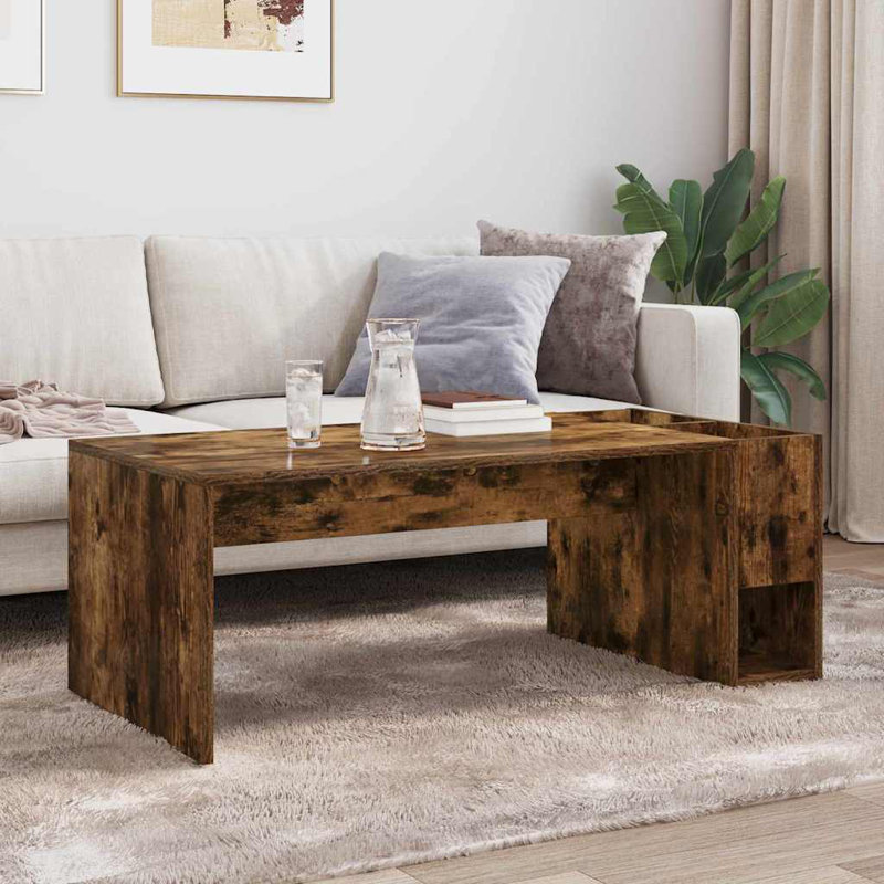 Coffee Table with Storage, Smoked Oak