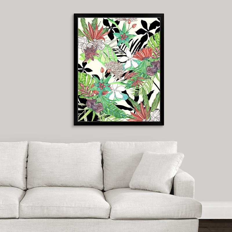 Novogratz’botanic abondance ii', reproduction d’art encadrée, H 18 po x l 15 po x P 1 po, Cadre noir