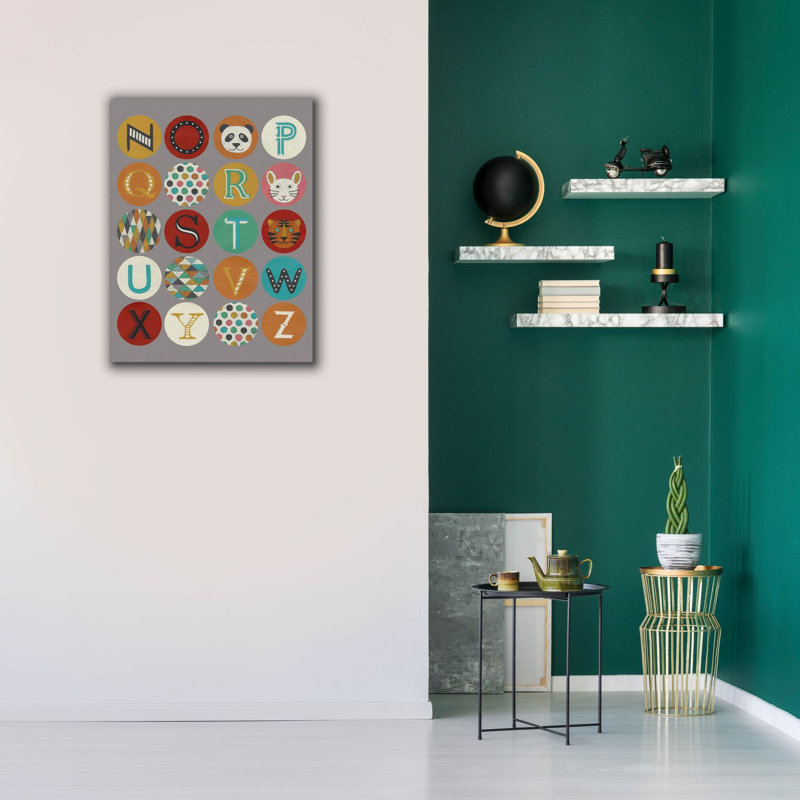  «Luciens Alphabet 2» par Chariklia Zarris, art mural sur toile, 26 po x 34 po, H 34 po x l 26 po