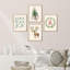 Couronne de Noël, cerf, bonhomme de neige, décor encadré sur papier, impression de 4 pièces-97770350-97770355