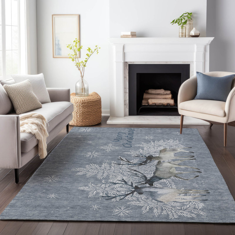 Tapis en frêne Cerrito AMF213 lavable à la machine de qualité supérieure, Rectangle de 10 pi x 14 pi