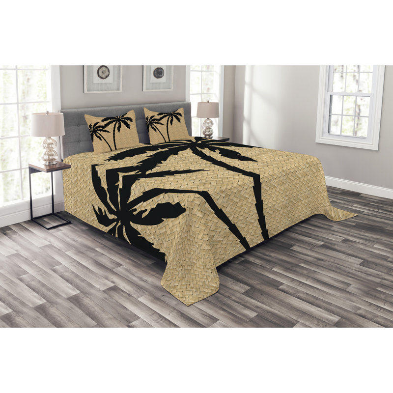 No Pattern Bedspread with Pillow Shams, 220 x 264 cm