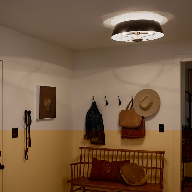 Luminaire suspendu convertible, Noir, Noir