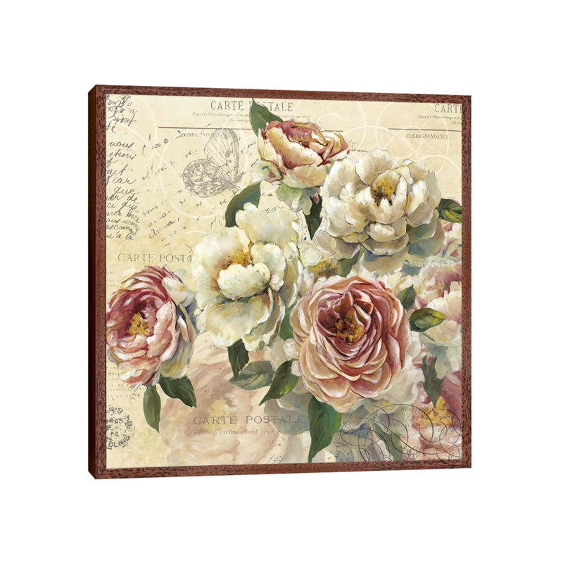 Scented Letter I by Carol Robinson - Print on Canvas, Classic Brown Wood Framed, 93.98 cm H x 93.98 cm W