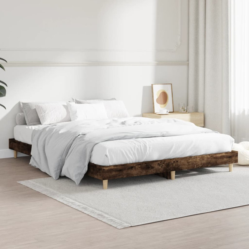 Brotherhood Bed, Smoked Oak, 135 x 190cm