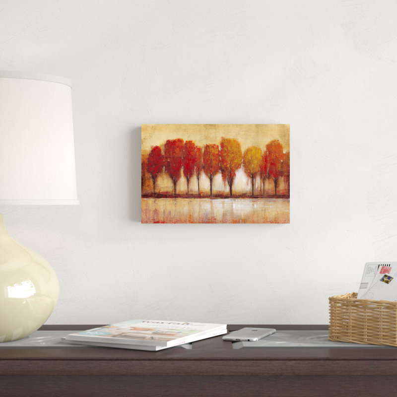 «Autumn Water's Edge» par Timothy O 'Toole - peinture sur toile tendue, H 8 po x l 12 po x P 1,25 po