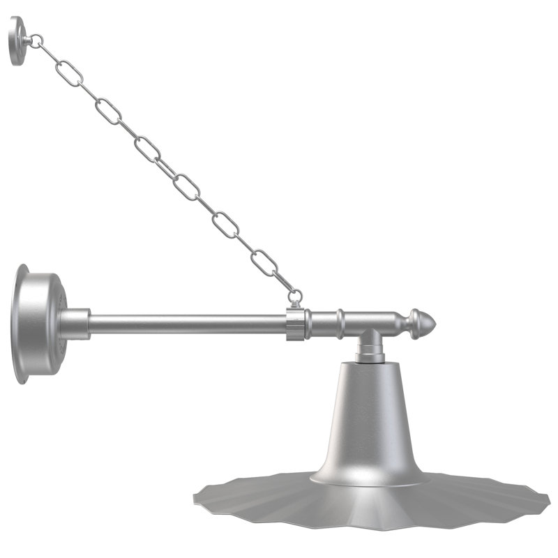 Iris LED Wall Light, 7.5" H x 20" W x 20" D, Galvanized Silver
