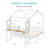 Twin House - Shaped Bed With 2 Drawers Desk, Wood Montessori Bed Frame With House Roof, No Box Spring Needed