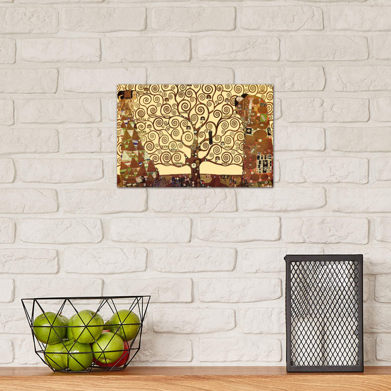 The Tree Of Life by Gustav Klimt - Floater Frame Painting on Canvas, Wrapped Canvas, 101.6 cm H x 66.04 cm W x 1.91 cm D