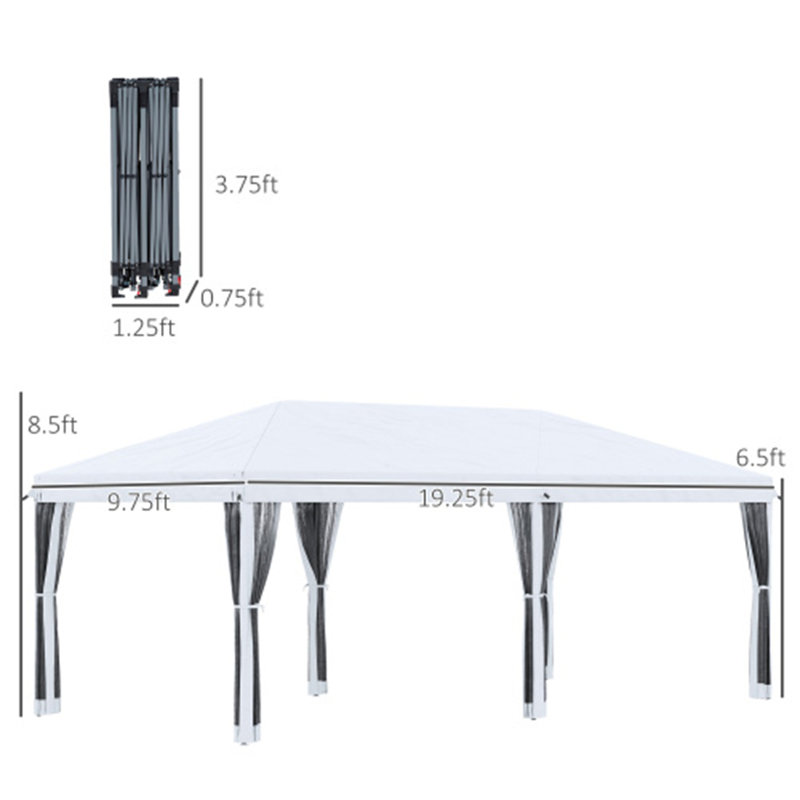 Tente escamotable avec filet