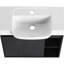 Meuble-lavabo mural 24 po en contreplaqué avec lavabo en céramique blanc et porte à fermeture en douceur, emballage KD, chêne foncé-210011502-210010770