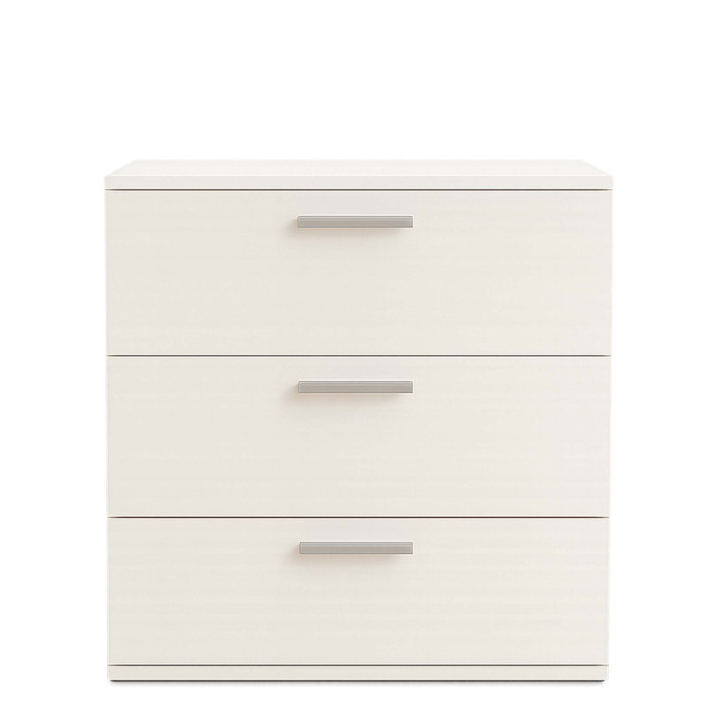 Commode modulaire à trois tiroirs Morgan avec rangement extensible et fabrication durable, parfaite pour l'organisation personnalisable