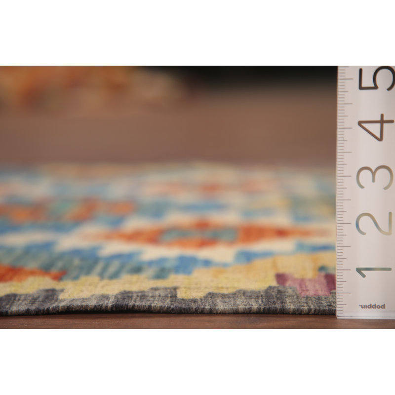 Tapis de marche réversible en laine Kilim 3 x 10