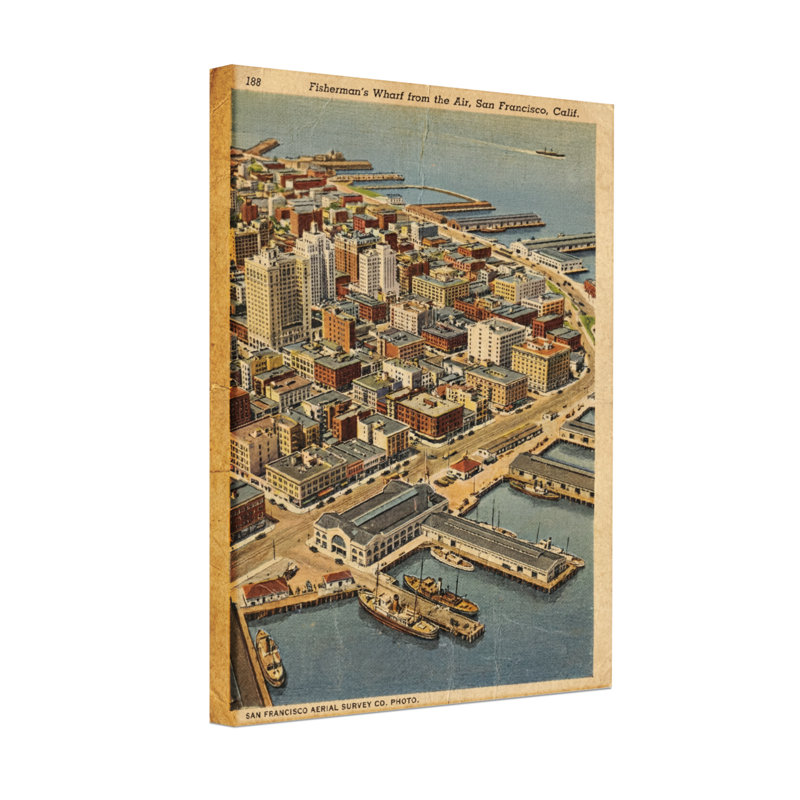 Paysage et paysages urbains avec vue sur le quai des Pêcheurs, San Francisco, Californie