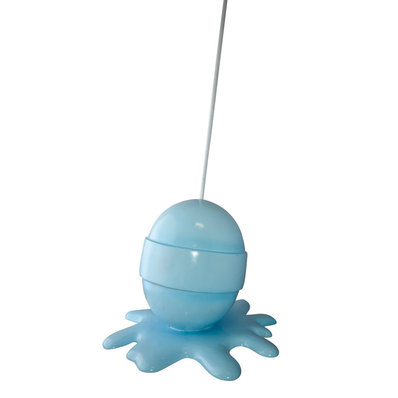 Statue géante en forme de sucette géante en résine, taille: 31 po x 27 po x H 56 po, Bleu
