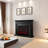 Black Rubber Wood Landscape Electric Fireplace-108190541
