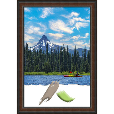 Halcott Brown Solid + Manufactured Wood Wood Grain Picture Frame