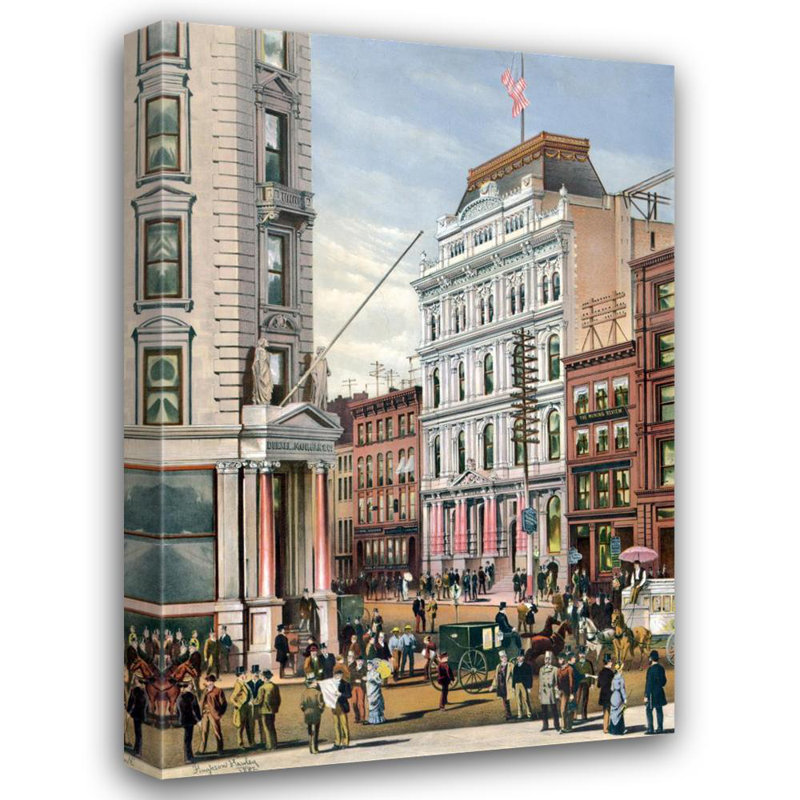 New York Stock Market - 1882, H 40 po x l 27 po
