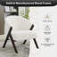 Chaise d'appoint Mid-Century moderne et confortable avec cadre en bois-1345440672