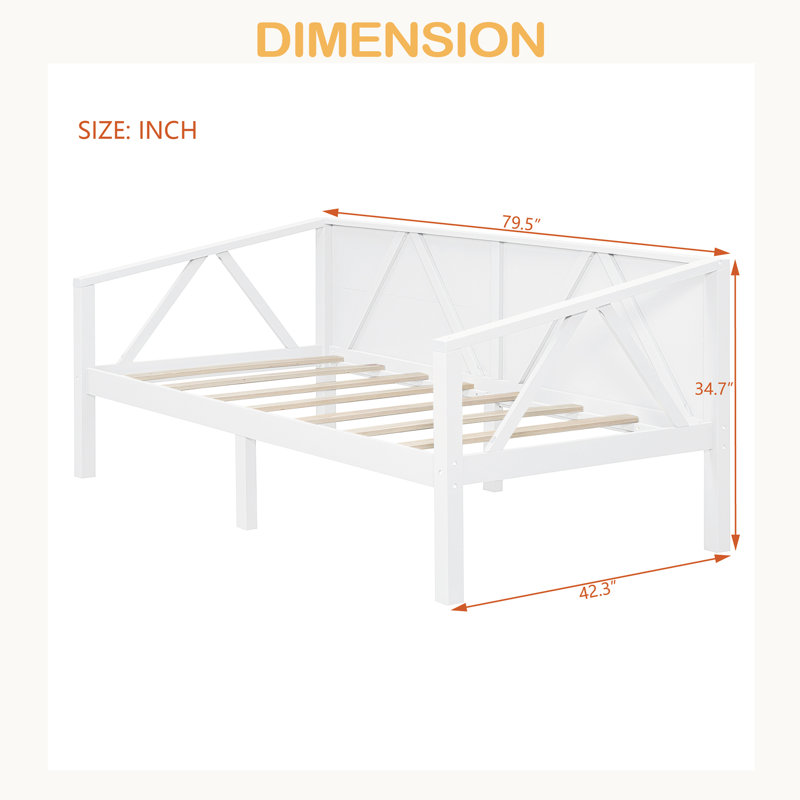 Twin Size Daybed, Twin, White