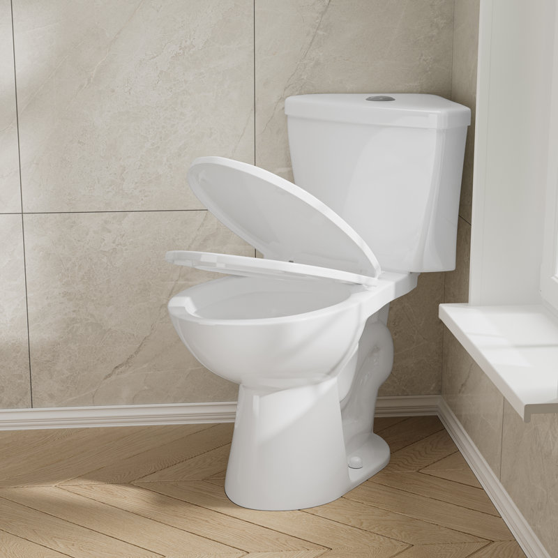 Toilette allongée deux pièces au sol à hauteur de fauteuil de 1,28 GPF SUPERFLO (siège inclus)