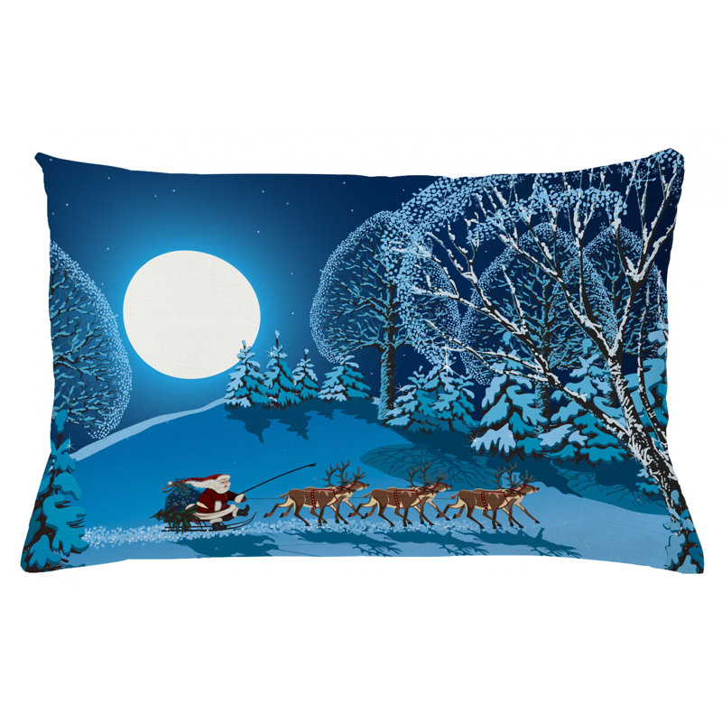 Housse de coussin lombaire intérieur/extérieur christmas, 16 po x 26 po