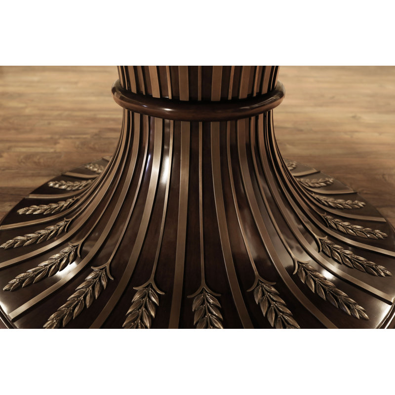 Round Mahogany Wood Dining Table