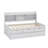 Wooden Captain Bed With Built-In Bookshelves,Three Storage Drawers And Trundle-1171833441-1171833440