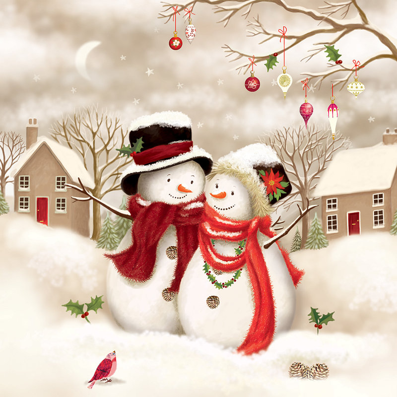 Serviette Snow Family