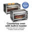  Hamilton Beach 2-in-1 Oven & Toaster, Holds a 9" Pizza or 3/4 Lb. of Fries, Stainless Steel Exterior, 31156G