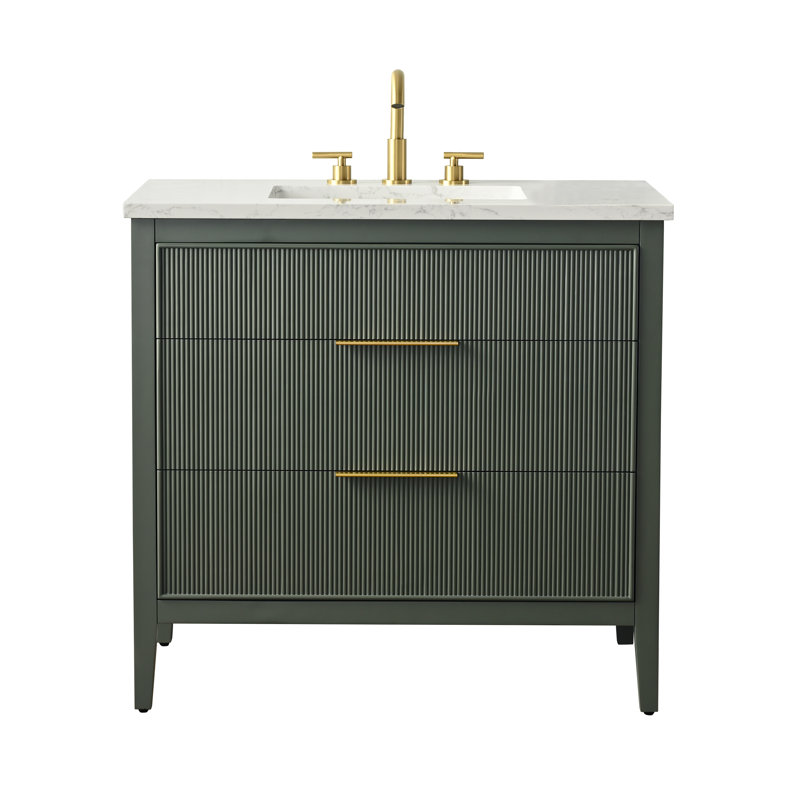 Emma 36" W Single Vanity, Vintage Green