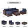Eudy Wicker 4 - Person Modular Patio Conversation Sets with Cushions