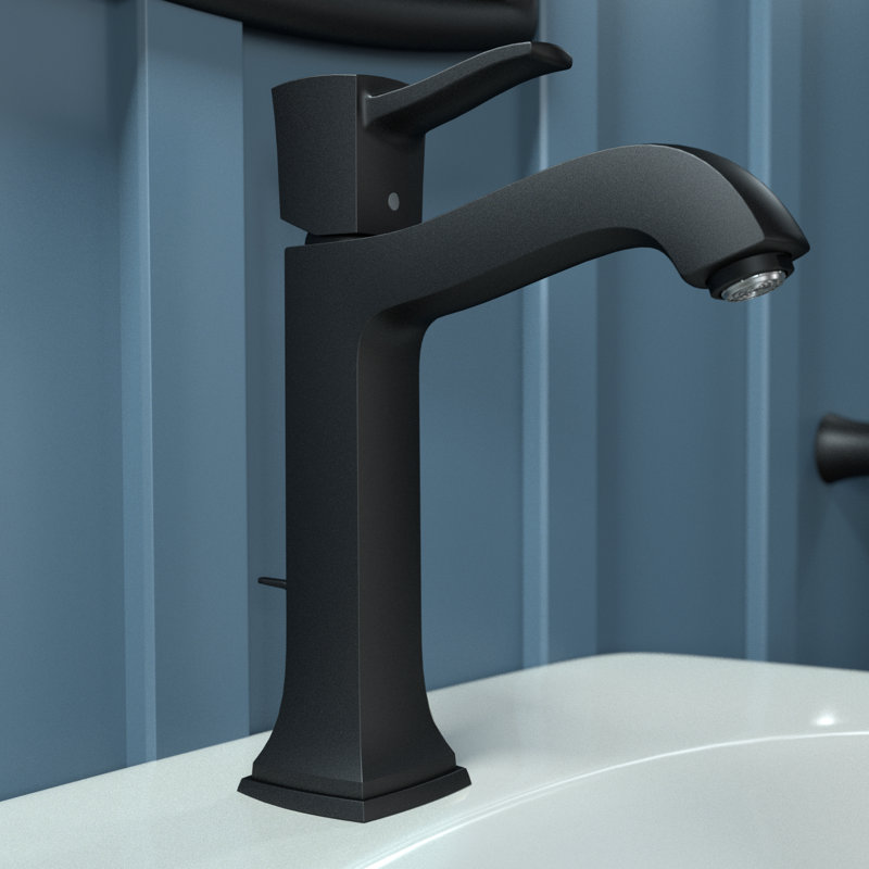 Hansgrohe Metropol Classic Single-Hole Faucet 160 with Drain Assembly, 1.2 GPM, Matte Black