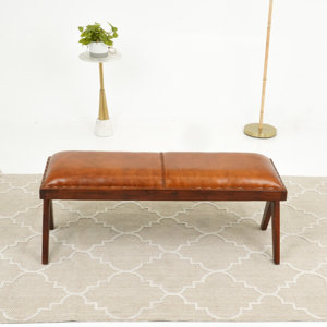 Murrow Genuine Leather Bench