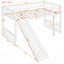 Lit mezzanine simple avec glissoire et échelle