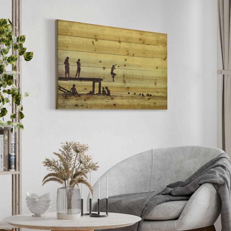 «Summer Lake», reproduction de photo sur bois